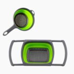 Sklopivo silikonsko cjedilo 2u1 zelene boje